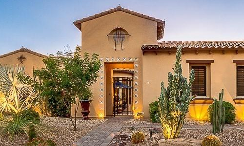 stucco house